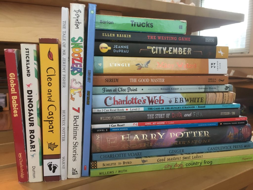 Stack of assorted books for children and young adult readers