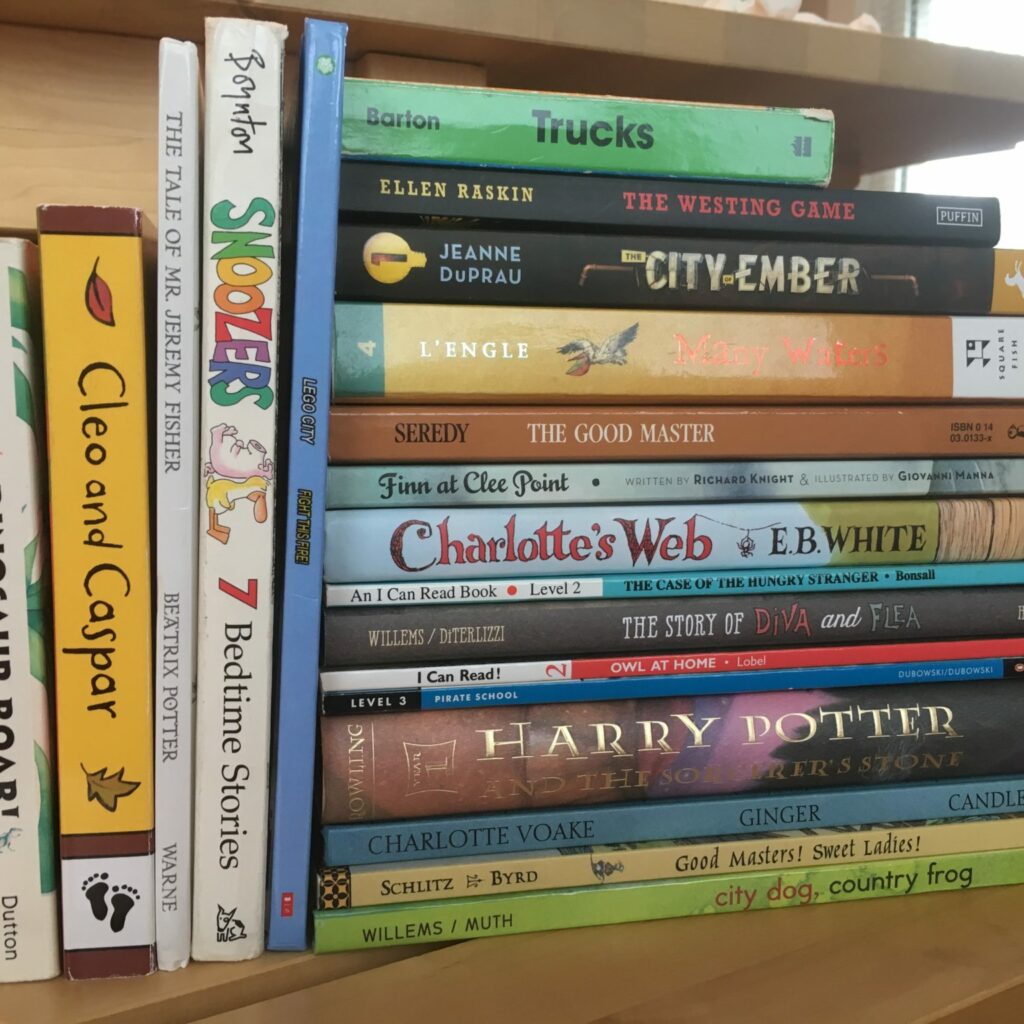 Stack of assorted books for children and young adult readers