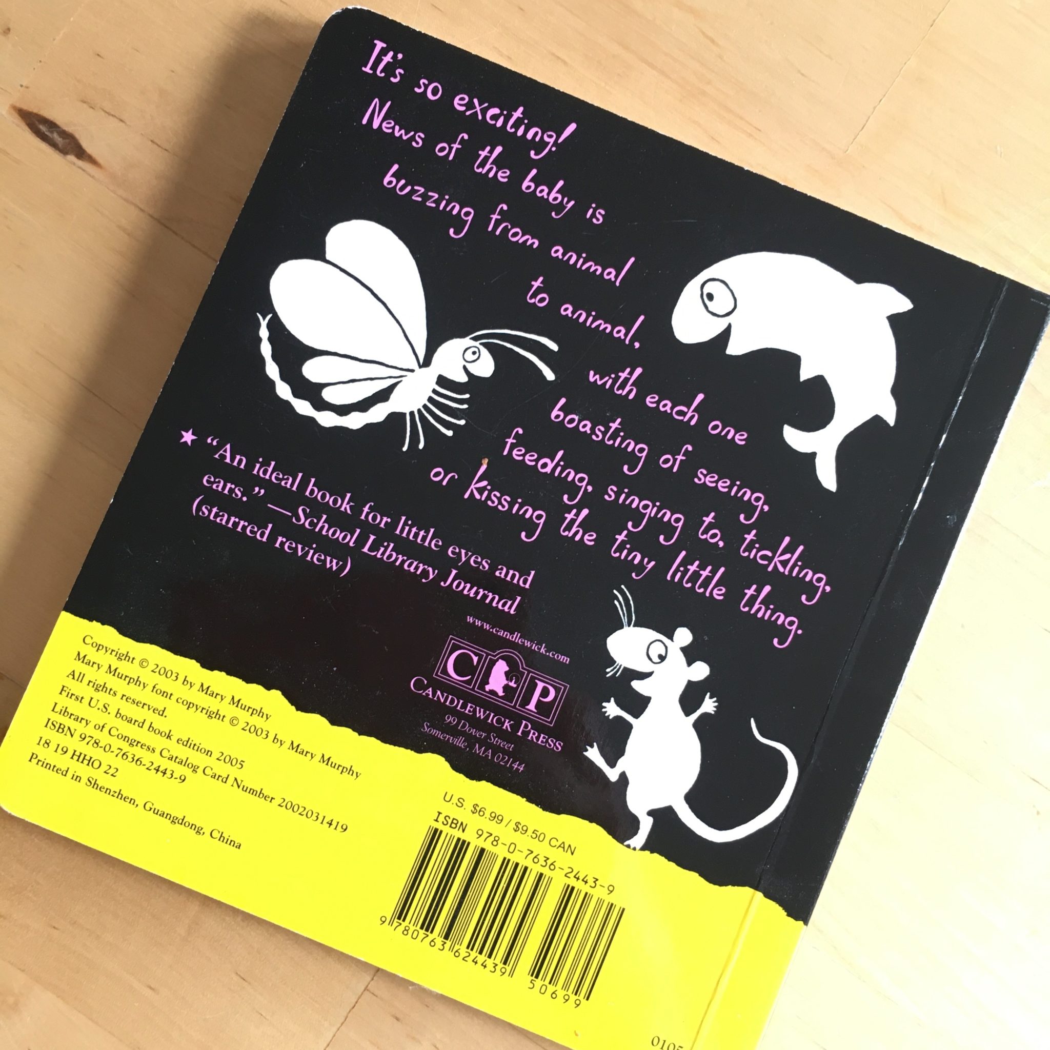 Back cover of I Kissed the Baby by Mary Murphy